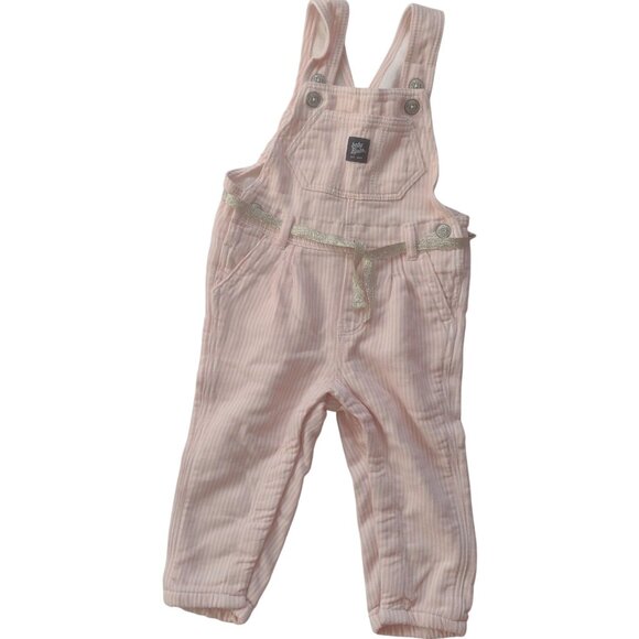 Oshkosh Hanna Andersson 18M Overalls Set of 2 Cotton Floral Stripe Rompers - Picture 6 of 11